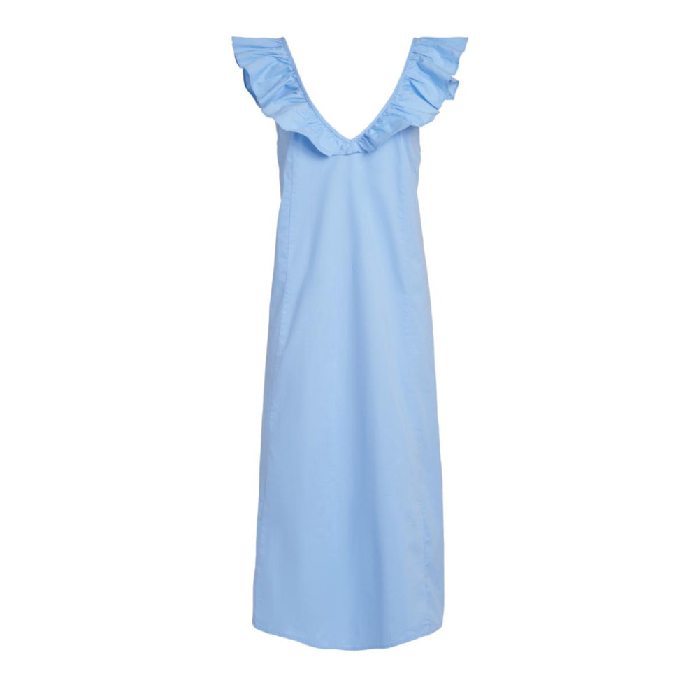 Erin Ruffle Midi Dress - Bluebird - Dresses
