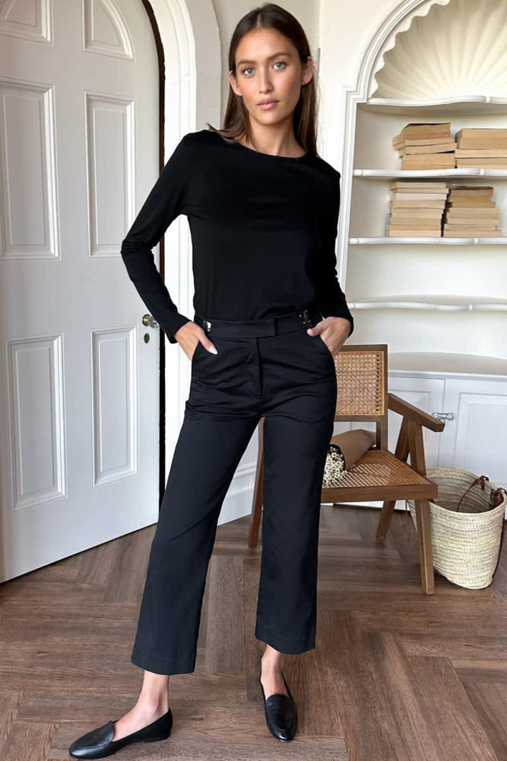 Essential Little Black Pant - Black Linen Twill - Pants