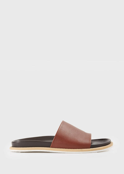Palma Leather Slide - Cognac