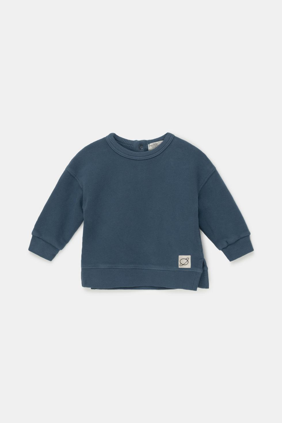 Organic plush baby sweatshirt - Blue
