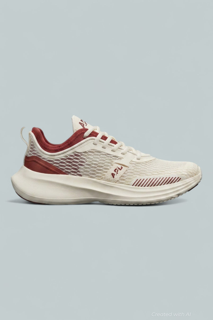 Euphoria Mesh Running Sneakers - Ivory/Bord - 7.5 - Sneaker
