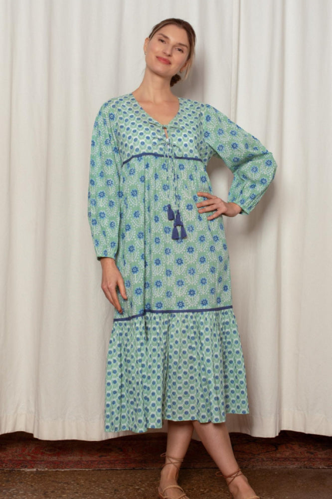 Evie Dress - Green and Blue Azalea - Dresses