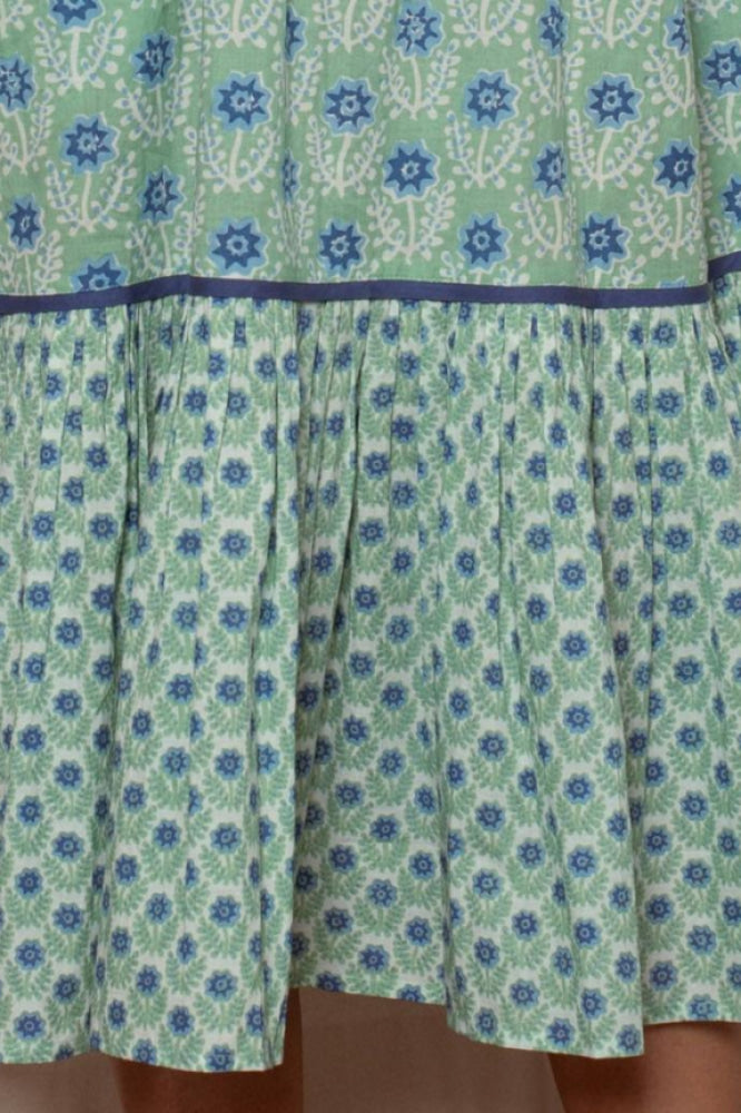 Evie Dress - Green and Blue Azalea - Dresses