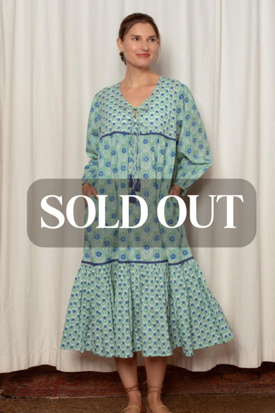 Evie Dress - Green and Blue Azalea - Dresses