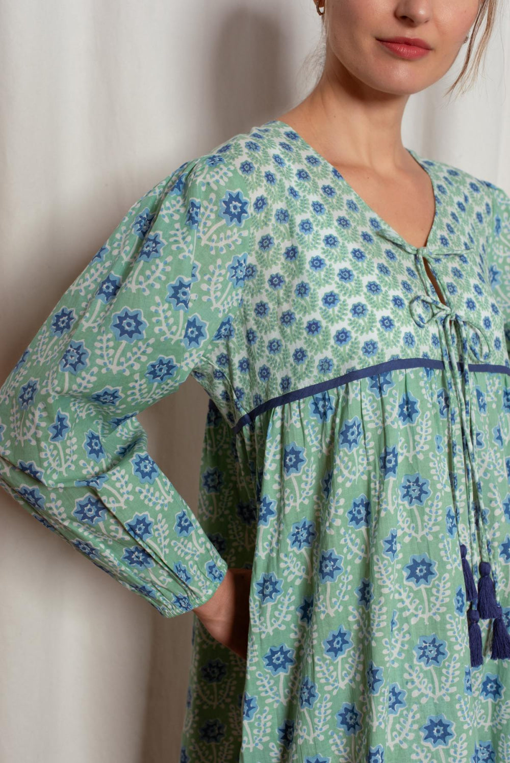 Evie Dress - Green and Blue Azalea - Dresses