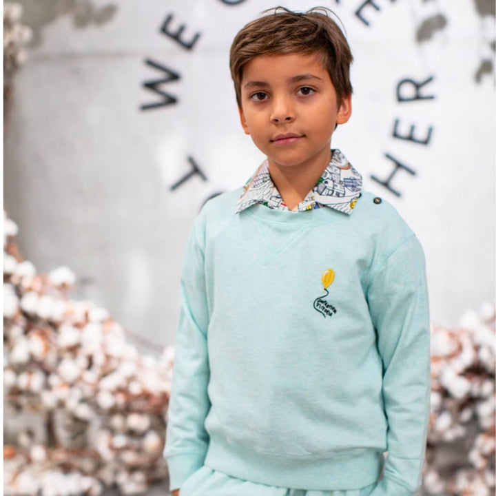 Girls And Boys Sweatshirt - Mint Green
