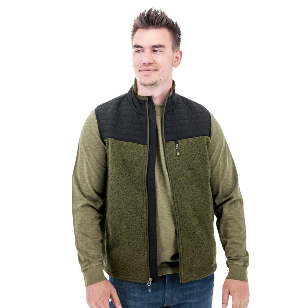 Ezrah Fleece Vest - Olive - Vest