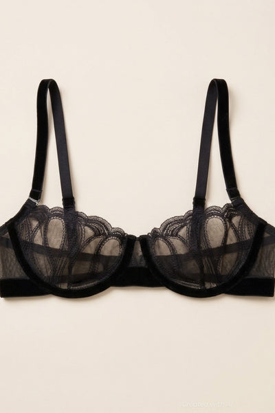 F*ck Perfection Demi Bra - Black - Bra