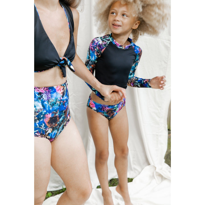 Collab Tie Swim Crop