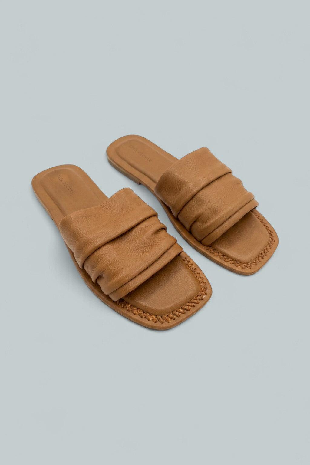 Evelyn Slip On Sandals - Vachetta Voyage Leather