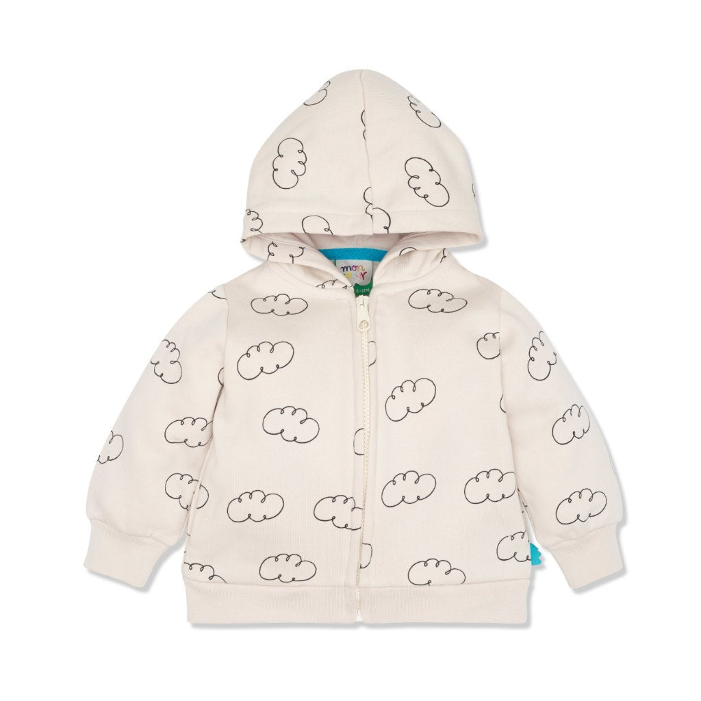 Clouds Baby Zip-Up Hoodie - Cream