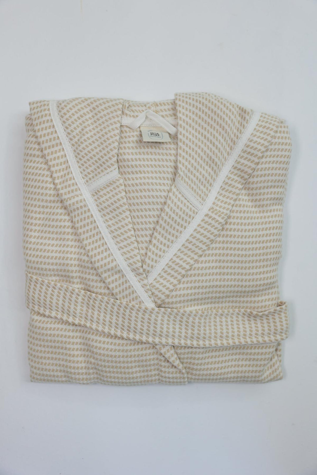 Cotton Yellow & White Bathrobe