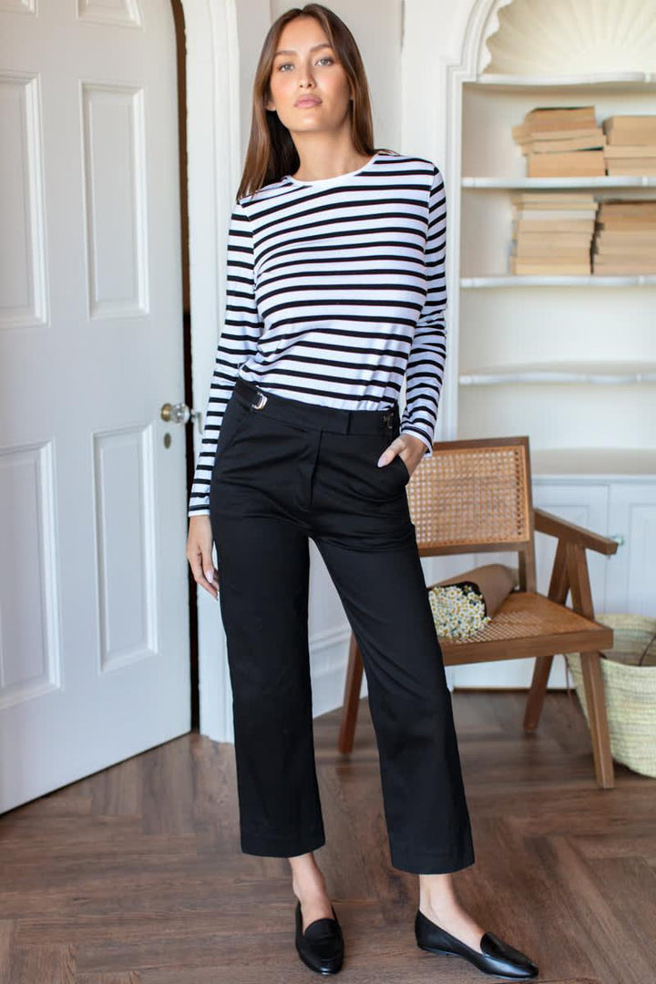 Essential Little Black Pant - Black Linen Twill