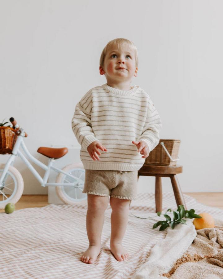 Organic Cotton Knit Shorts