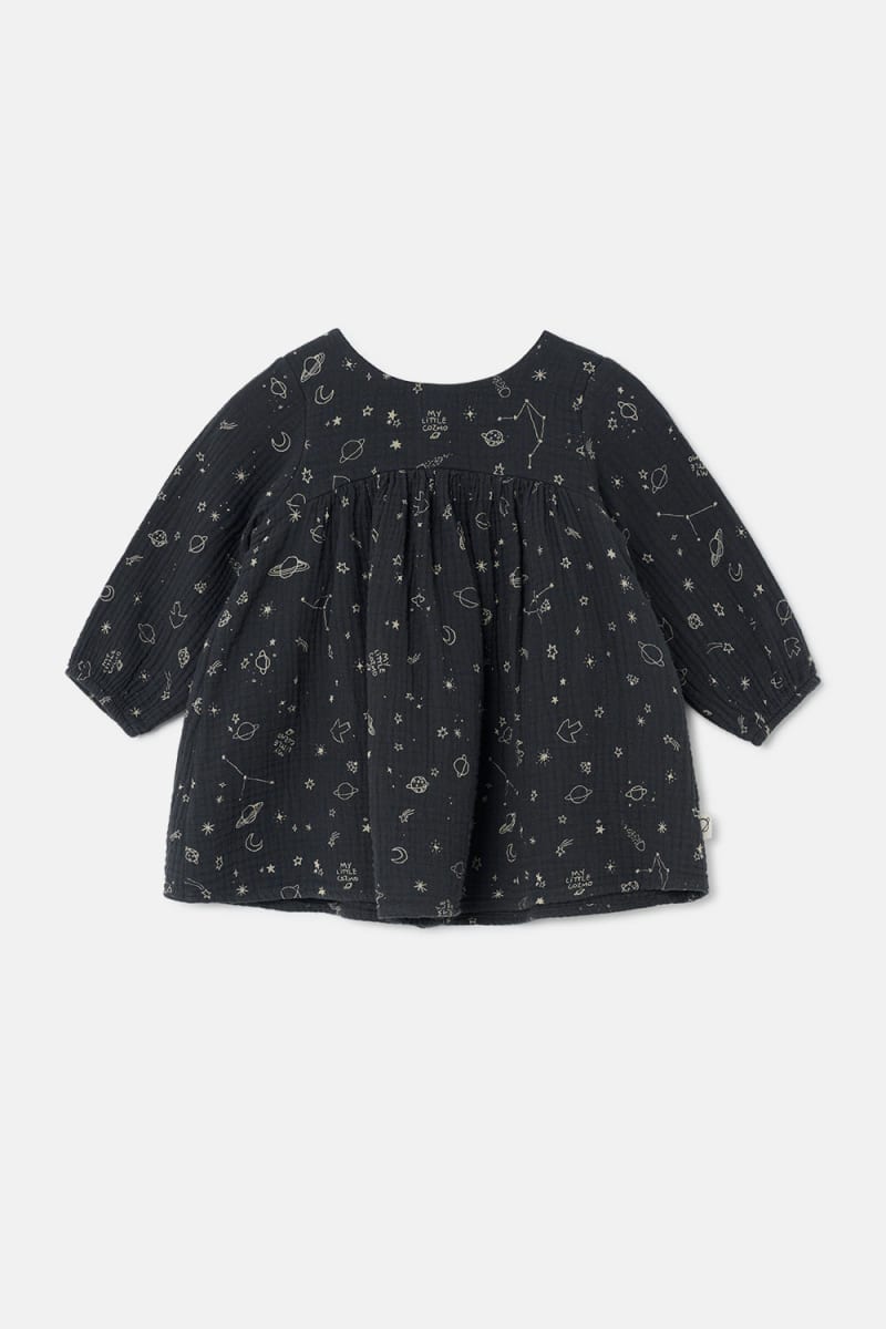 Cozmo Gauze Baby Dress - Dark Grey