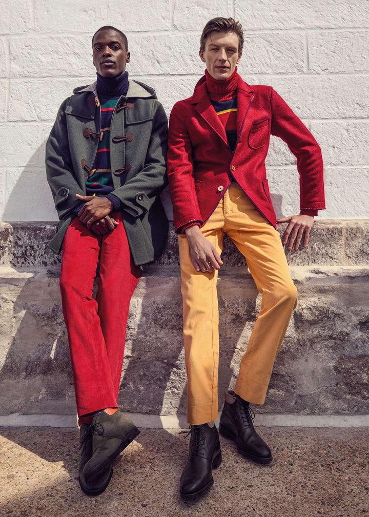 Cotton 5-Pocket Corduroy Trouser - Red