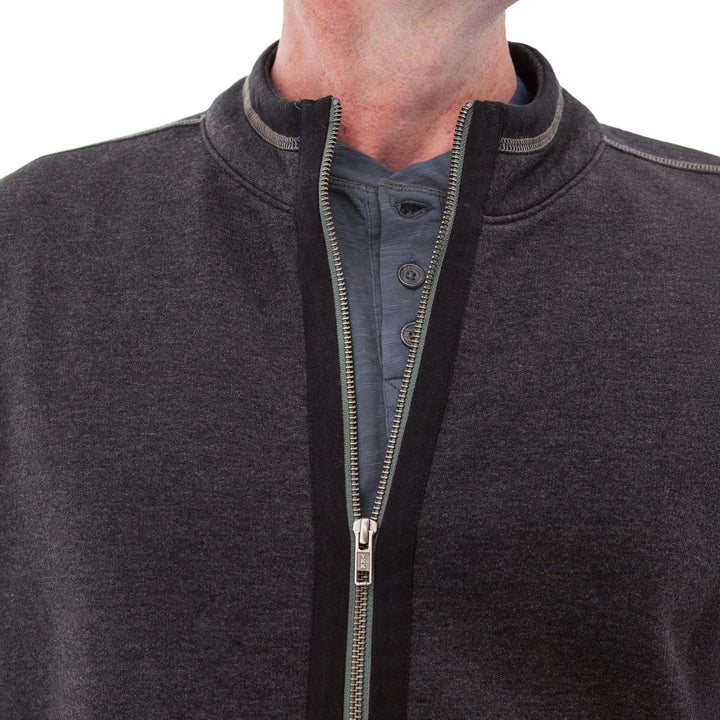 Waylen Organic Cotton Fleece Jacket - Black Iris