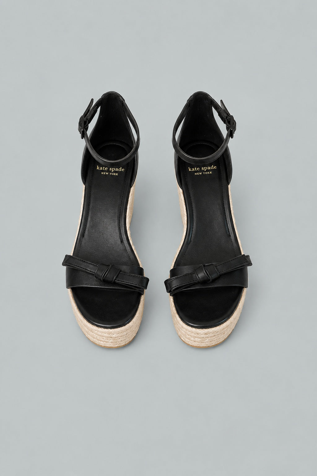 Women's Loop Espadrille Wedge Sandals - Black