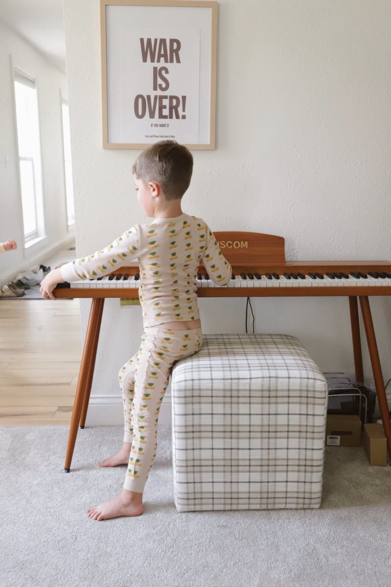 Christmas Camper Henley Waffle Pajama Set - Infant