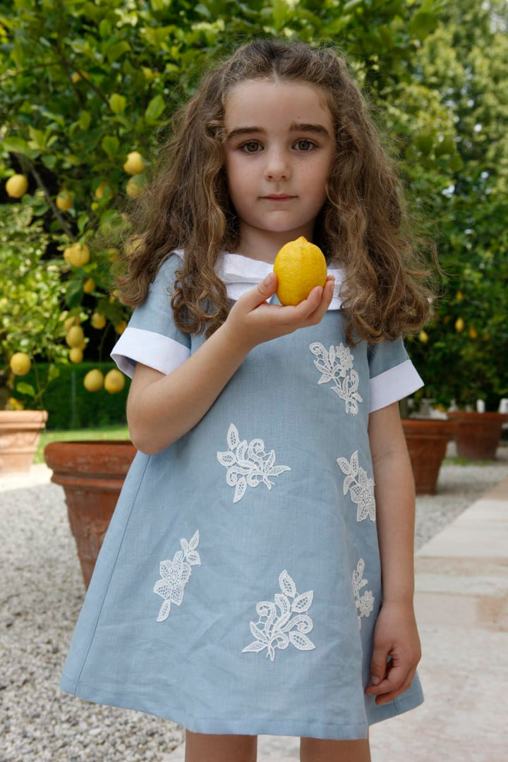 Lavinia - White & Light Blue