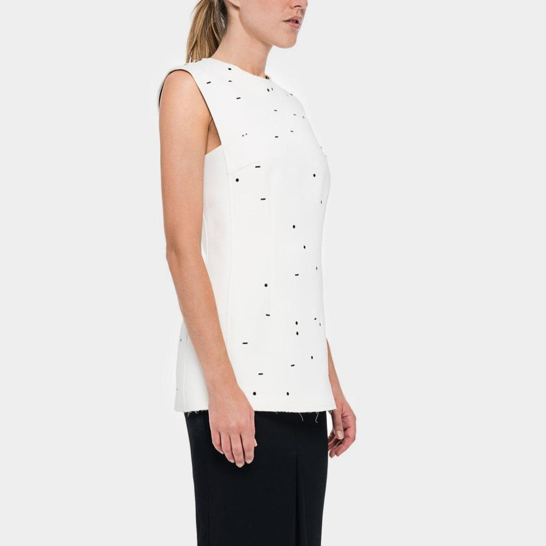 Embellished Kersa Tunic - White