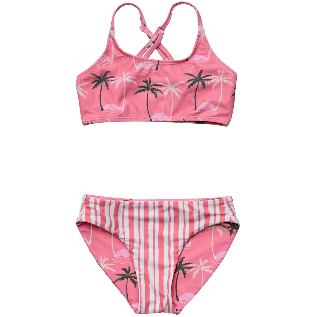 Sustainable X Back Bikini - Palm Paradise