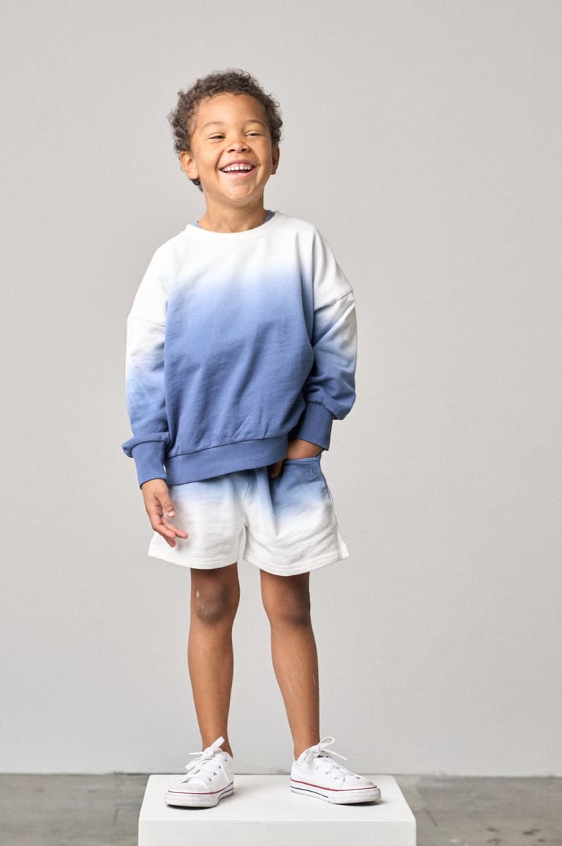 Ombre Sweatshort - Blue