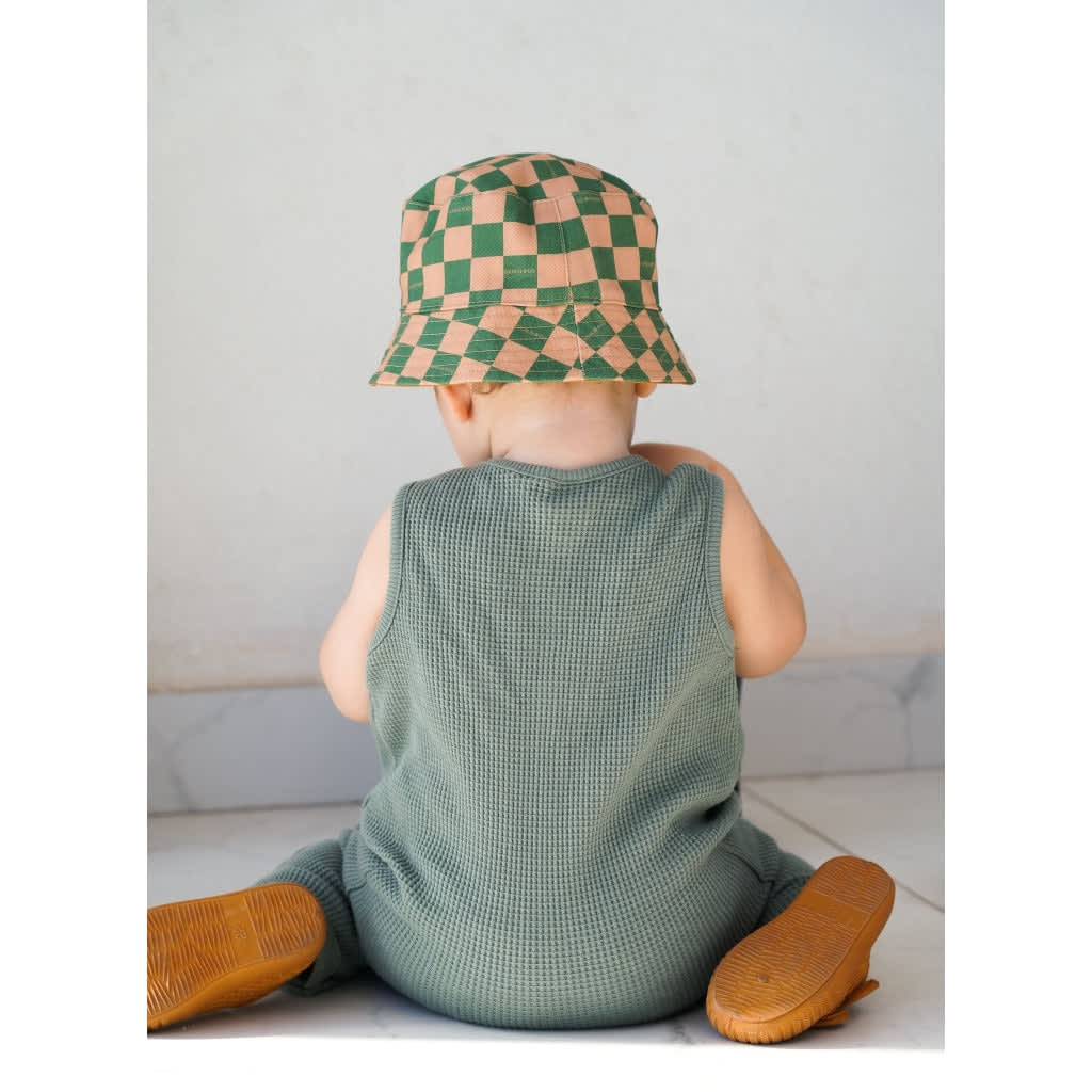 Reversible Bucket Hat - Checks Sunset + Orchard