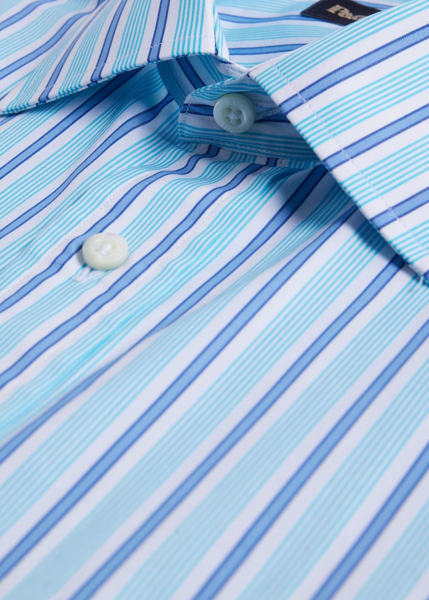 Variegated Stripe Dress Shirt - Light Blue