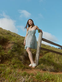 Andi Mini Nightgown - Ivory & Blue Bell