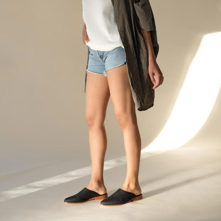 Ama Woven Mule Woven - Black - FINAL SALE