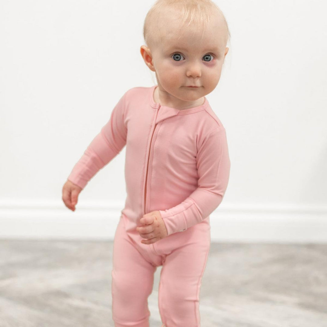 Convertible Romper - Pink Icing Ribbed