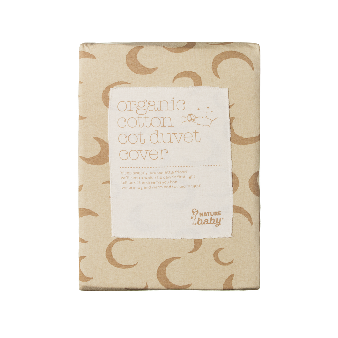 Duvet Cover Jersey - Crescent Moon Sand Print