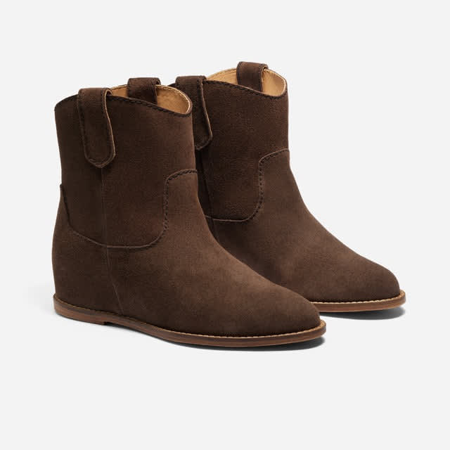Amaya Bootie - Umber Brown Suede