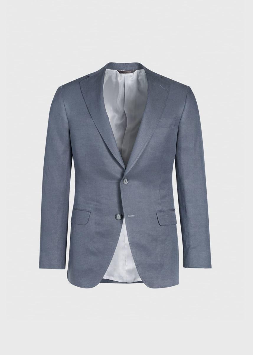 Linen &amp; Silk Solid Paul Suit - Grey
