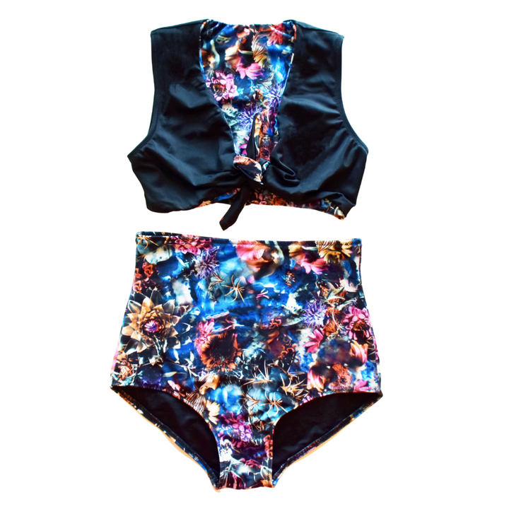 Collab Tie Swim Crop