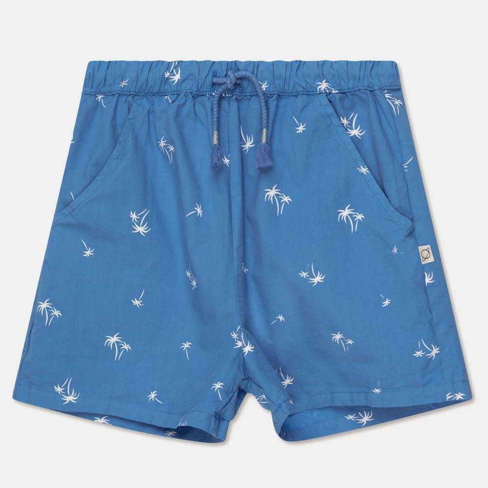 Palm Print Bermuda Shorts - Blue