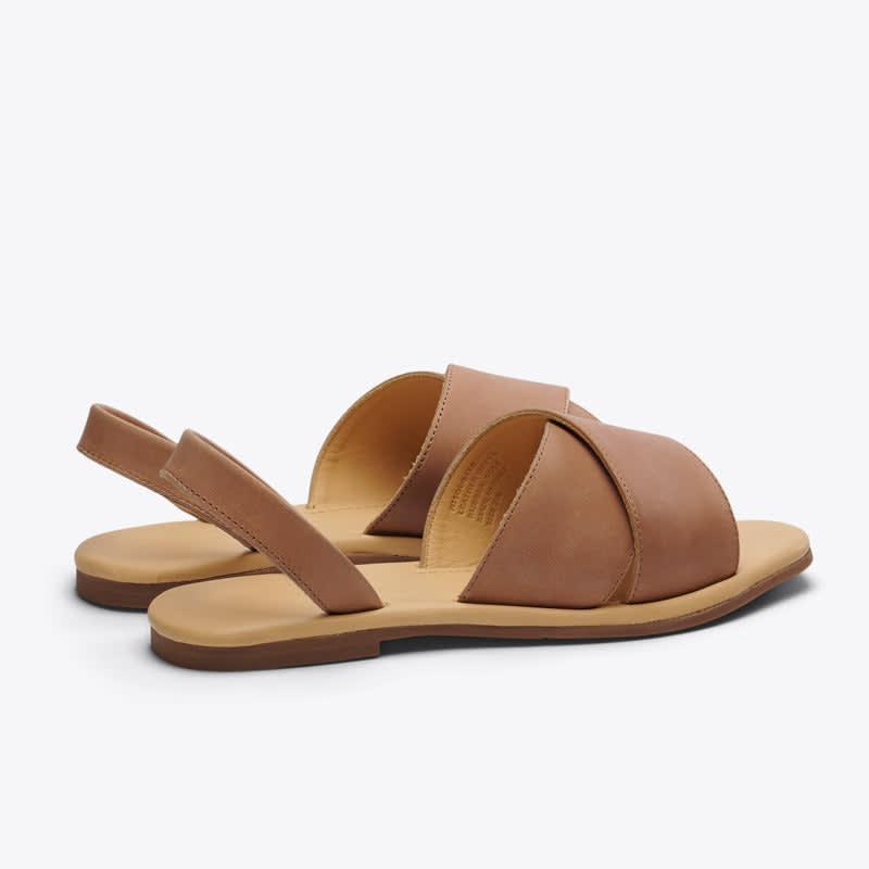 All-Day Cross Strap Sandal - Almond
