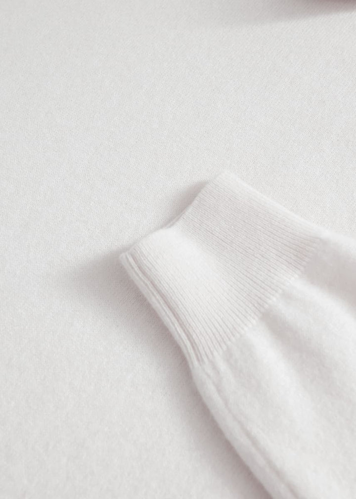 Cashmere Turtleneck Sweater - White
