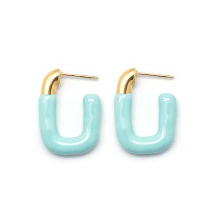 Ella Stud Dangle Earrings - Aqua