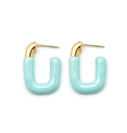 Ella Stud Dangle Earrings - Aqua