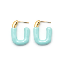 Ella Stud Dangle Earrings - Aqua
