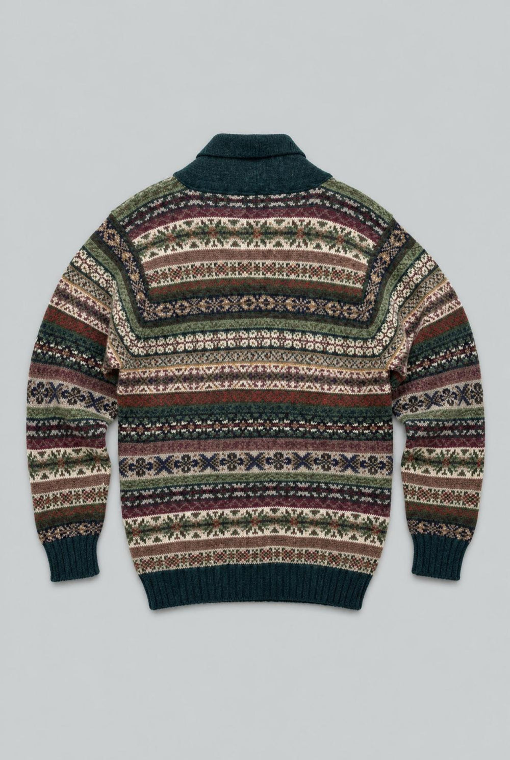 Fair Isle Sweater - Olive/Multi - M (40) - Sweater