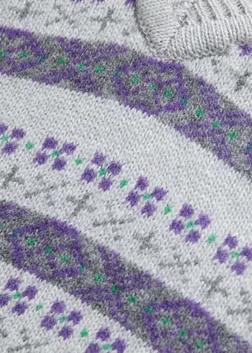 Fair Isle Sweater Vest - Lavender/Multi - Sweater
