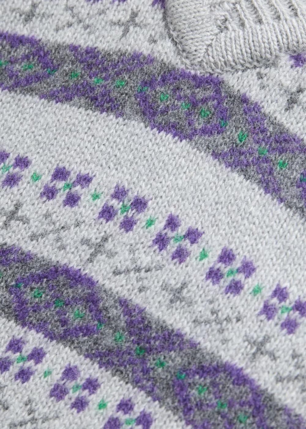 Fair Isle Sweater Vest - Lavender/Multi - Sweater