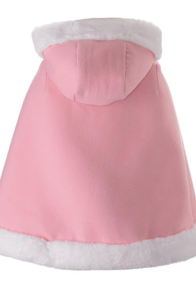 Faux Fur Trim Cape - Pink - 2y - Jacket