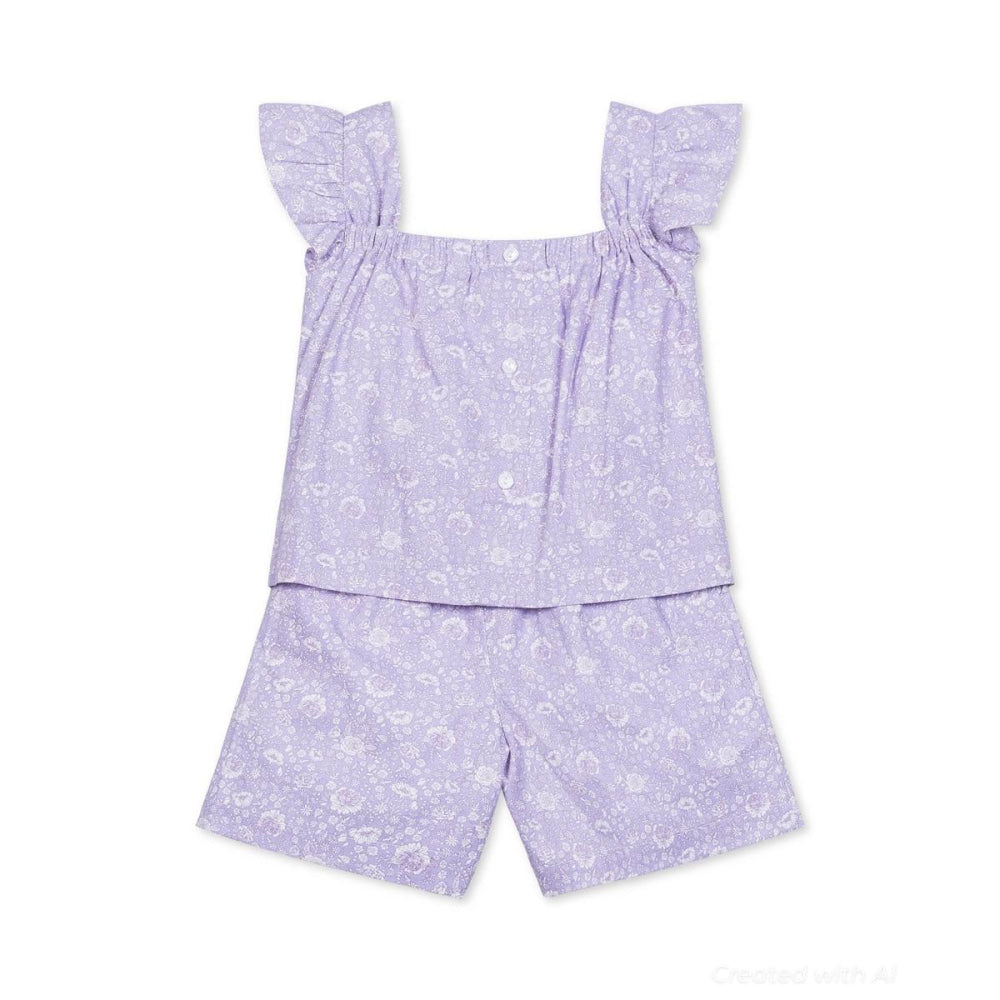 Faux Top Romper - Lavender Fields Floral - Romper