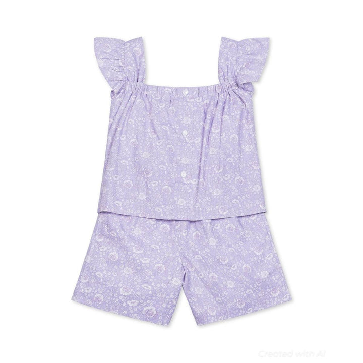 Faux Top Romper - Lavender Fields Floral - Romper