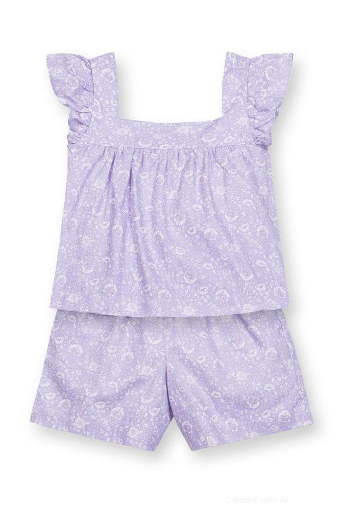 Faux Top Romper - Lavender Fields Floral - Romper