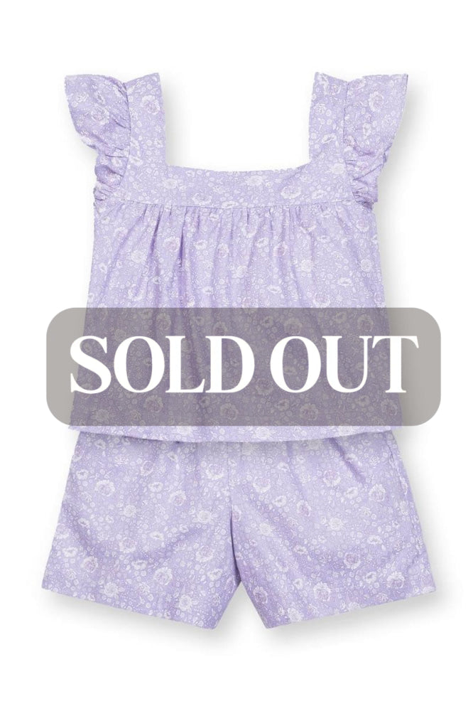 Faux Top Romper - Lavender Fields Floral - Romper